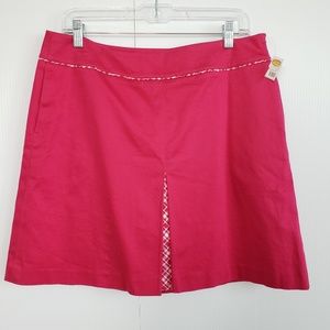 Talbots Pink with White Plaid Skort NWT